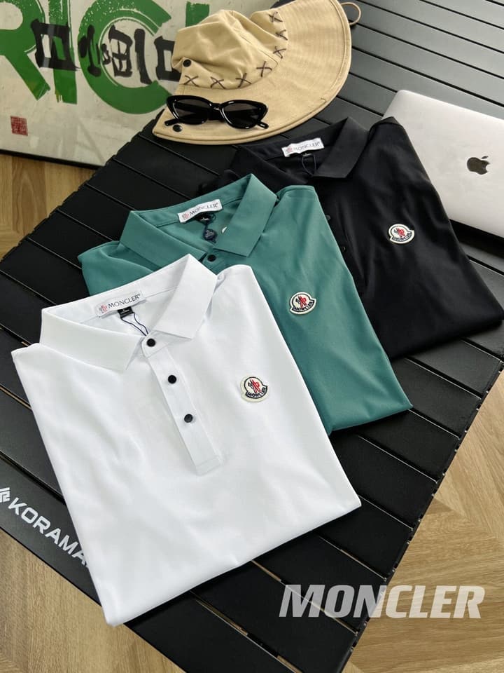 Moncler Patch Embroidered Logo Polo Shirt – 25SS Collection in Black