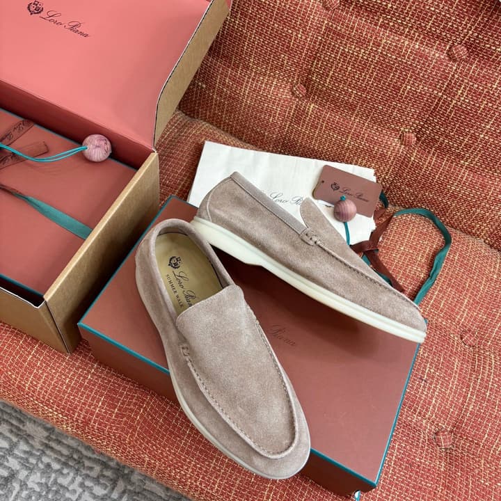 Loro Piana Suede Loafers in Brown