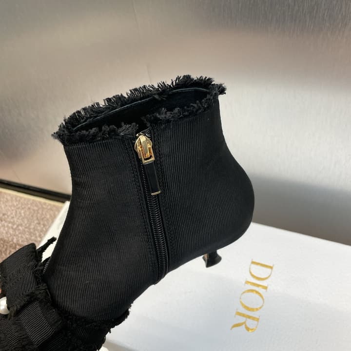 Dior J'Adior Adiorble Tassel Ankle Boots – 2024 Fall/Winter Collection in Black High Heel