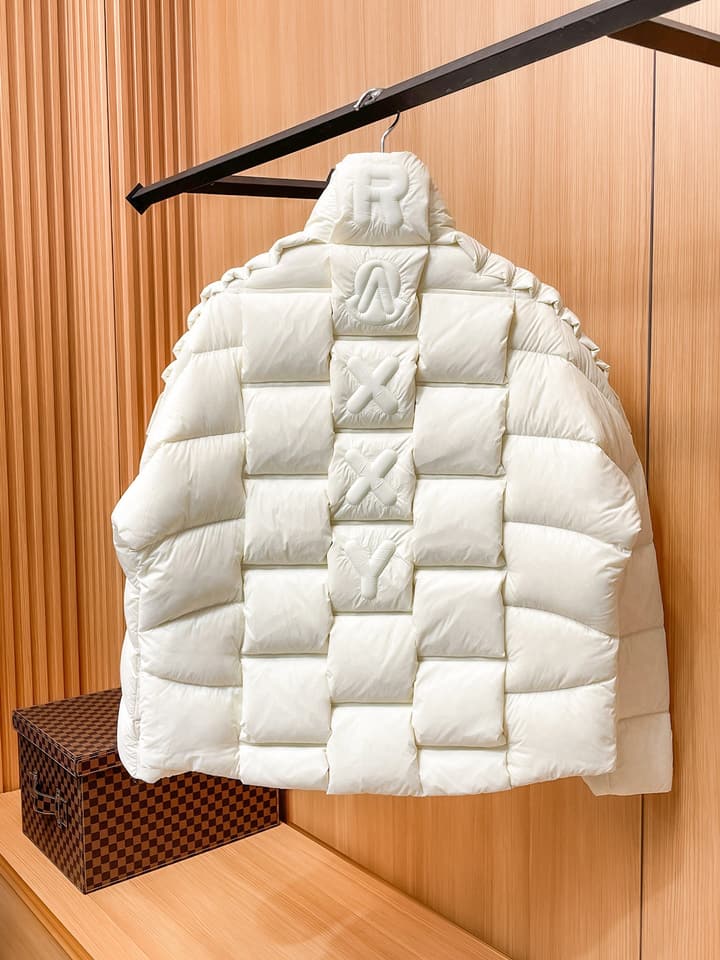 Moncler Stand Collar Embossed Down Jacket – Limited Edition in Black