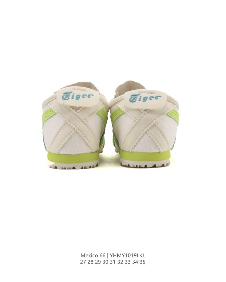 Onitsuka Tiger Mexico 66 Classic Sneakers – Kids Collection in Cream With Blue And Red Stripes
