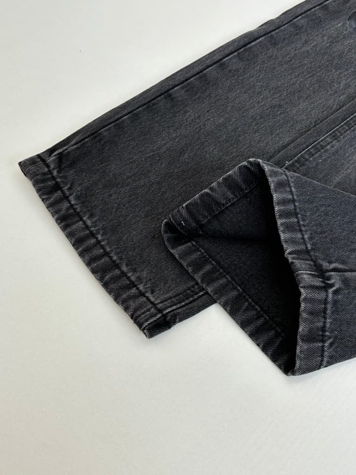 Loewe Anagram Embroidered Washed Distressed Jeans in Washed Black