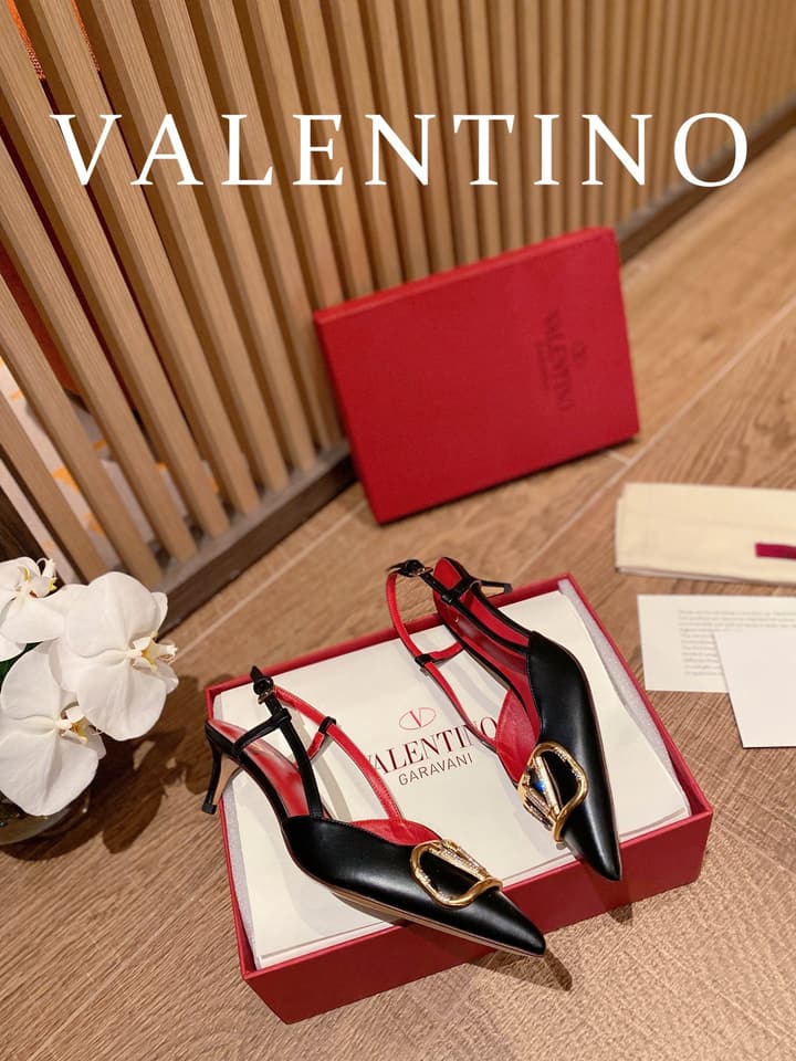 Valentino VLogo Signature Rhinestone Low-Heel Pumps – 2022 Collection in Nude Beige