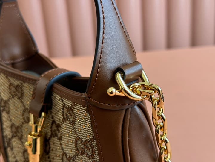 Gucci Jackie 1961 Lizard Rhinestone Tote Bag
