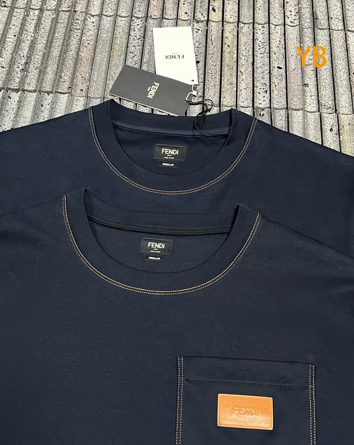 Fendi Leather Patch Logo Cotton T-Shirt – 26SS