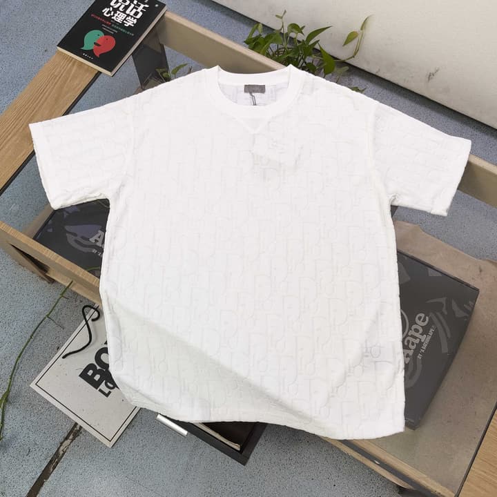 Dior Allover D Logo Jacquard Loose T-Shirt – 2025SS Collection in Black
