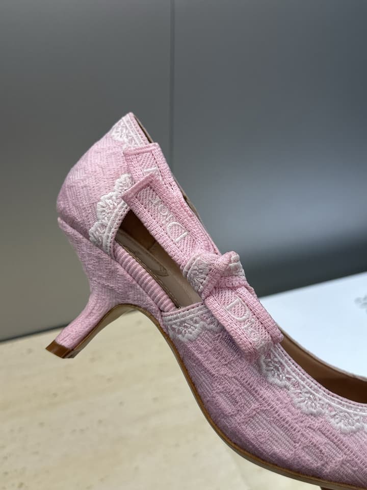 Dior J'Adior Dentelle Jelly Bow Pumps – 2026 Early Spring Collection in Black 6.5cm Heel