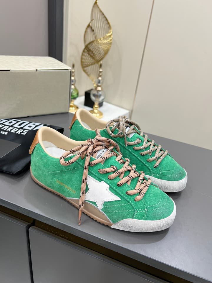 Golden Goose GGDB Star Distressed Sneakers in Black Suede