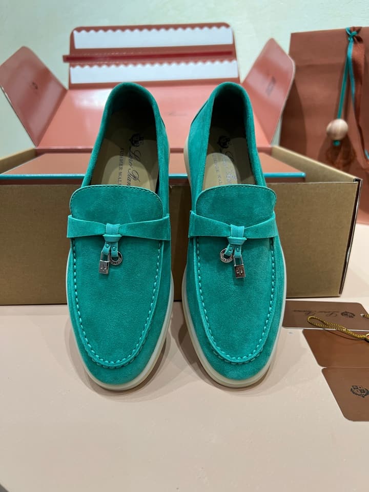 Loro Piana My Charms Classic Loafers in Nude