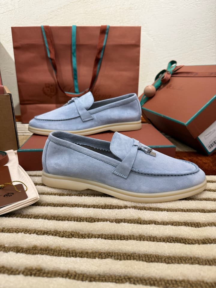 Loro Piana My Charms Classic Loafers in Nude