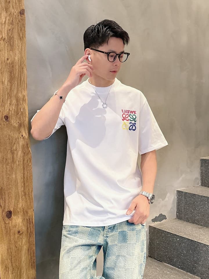 Loewe 2026 Summer Short-Sleeve T-Shirt – 2026 Summer Collection in White