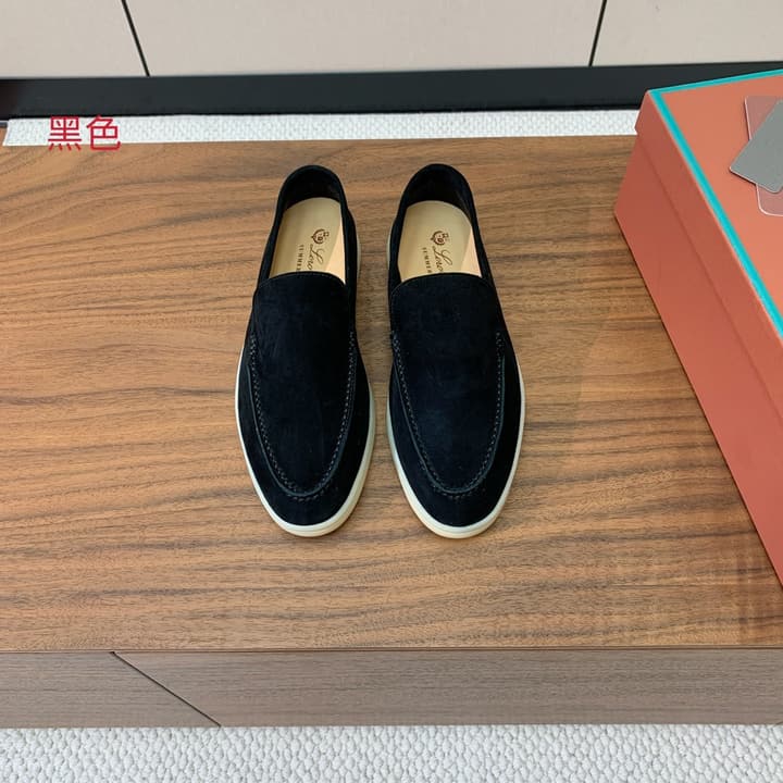 Loro Piana Glossy Cashmere Loafers in Blush Pink Suede