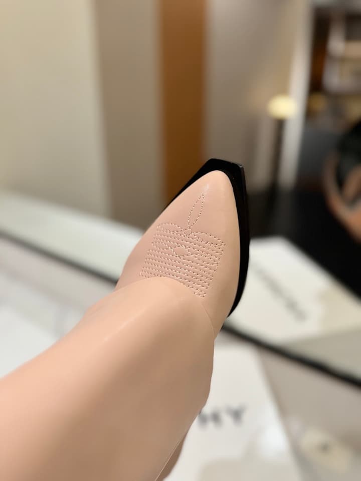 Givenchy High-Heel Embroidered Long Boots – 2024 SS in Black Leather