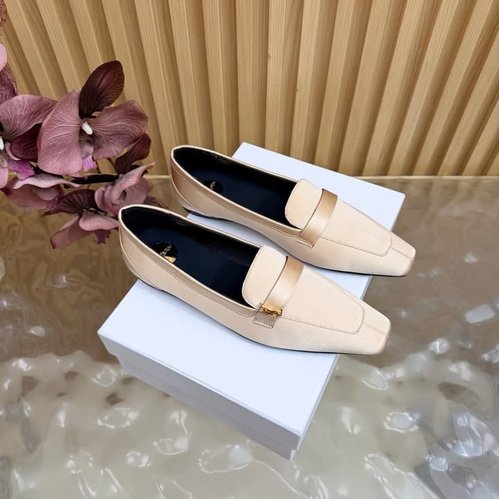 Saint Laurent Silk Chain Mules – Spring/Summer Collection – 26S in Beige
