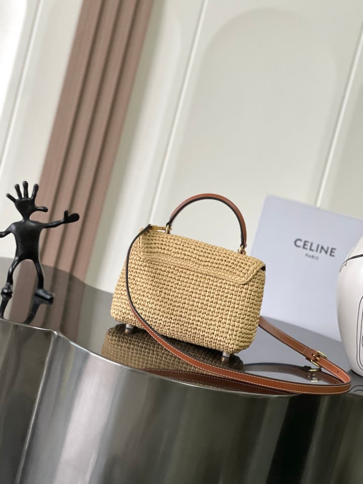 Celine Teen Nino Woven Triomphe Handbag