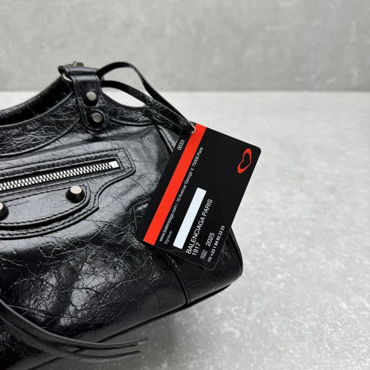 Balenciaga Le City Bowling Bag – Qixi Limited Edition in Black Oil Wax Leather