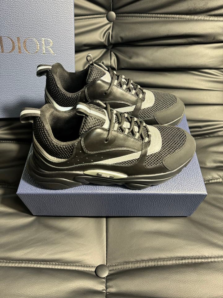 Dior B22 Calfskin Sneakers in Black