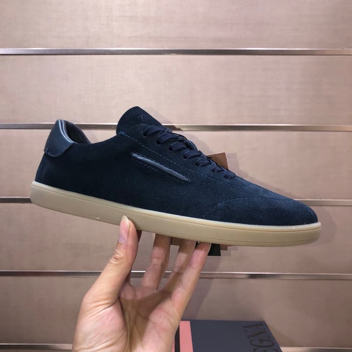 Zegna 232 Suede and Leather Sneakers