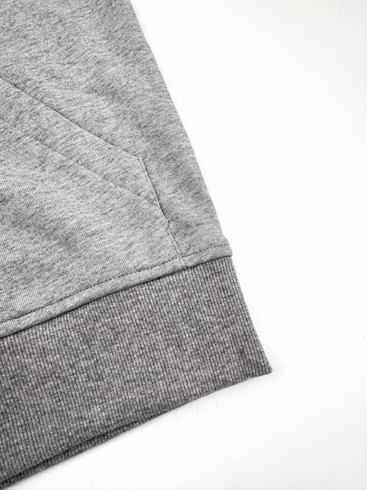 Ami Paris Heart Embroidery Zip Jacket in Fog Gray Zip Hoodie