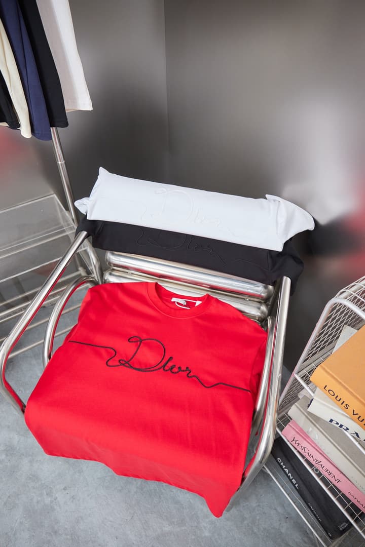 Dior Embroidered Logo Print T-Shirt – 25SS Early Spring Collection in Black