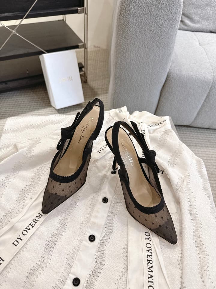 Dior J'Adior Patent Leather Kitten Heel Sandals in Classic Black Smooth Leather