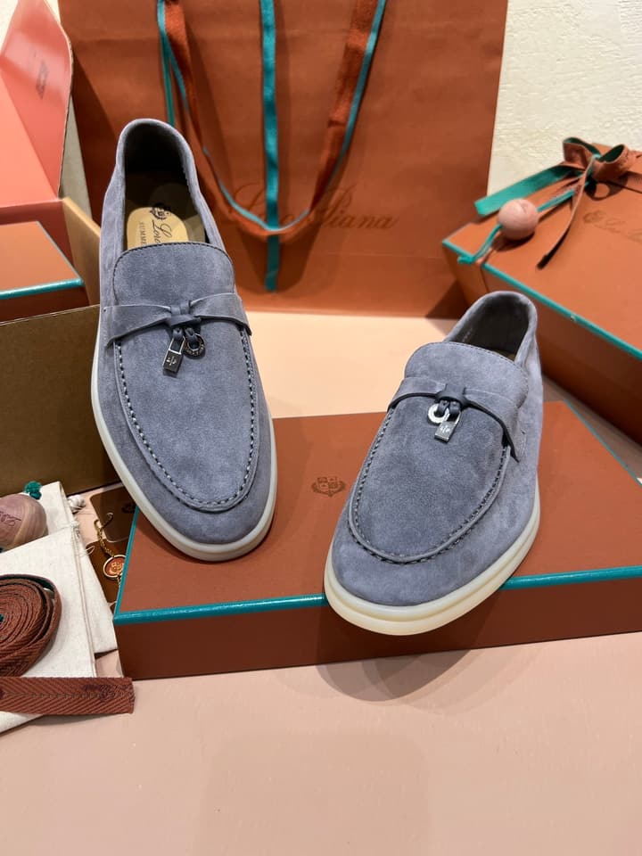 Loro Piana My Charms Classic Loafers in Nude