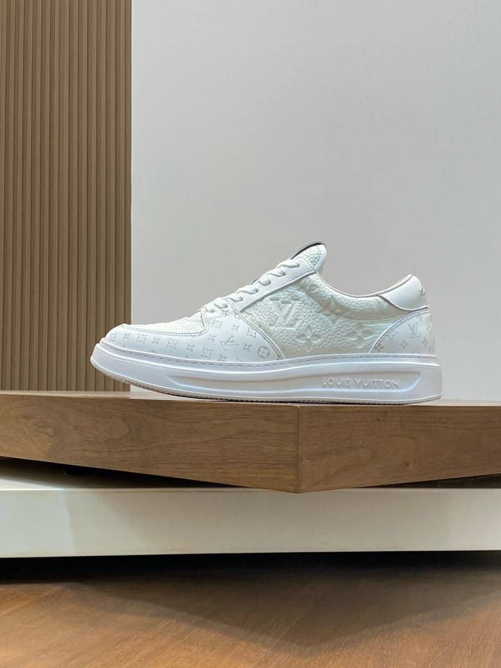 Louis Vuitton Nappa Leather Lightweight Sneakers in All White