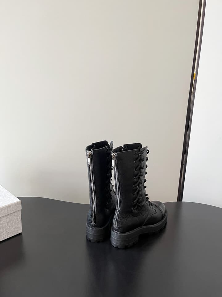 Dior D-Road Lace-Up Combat Boots