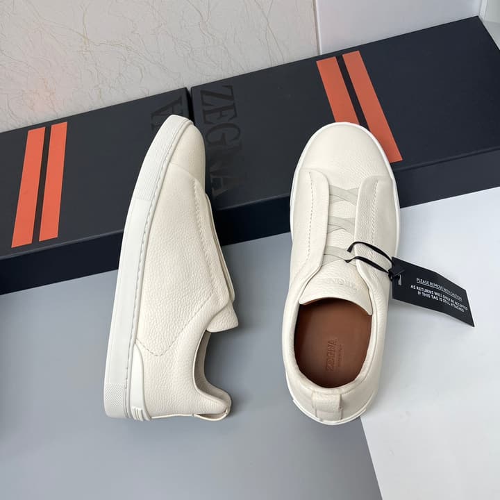 Zegna SECONDSKIN Triple Stitch™ Casual Sneakers in Monochromatic Black