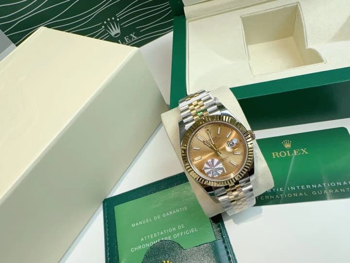 Rolex Datejust 41mm Mechanical Watch in Bronze Gold Dial
