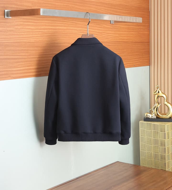 Loro Piana Wool Collared Business Casual Jacket – 2025FW in Black