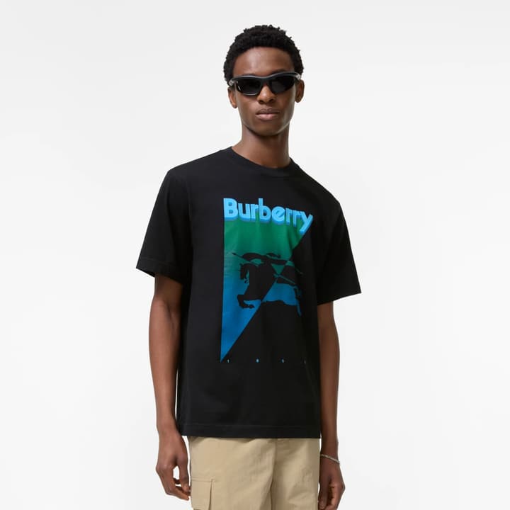 Burberry EKD Logo Crewneck T-Shirt in Black