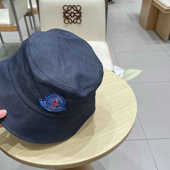 Moncler 2025 Autumn Bucket Hat in Black