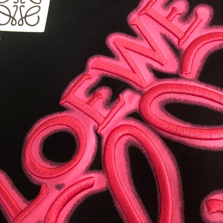 Loewe Embroidered Logo Cotton T-Shirt in Apricot