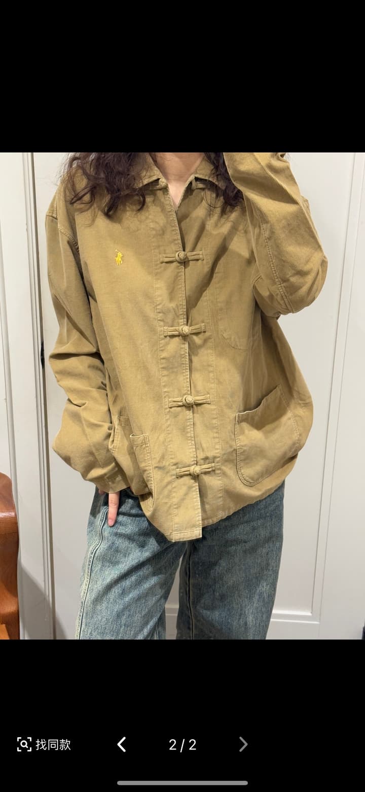 Ralph Lauren Corduroy Frog Button Cardigan – 25SS in Black