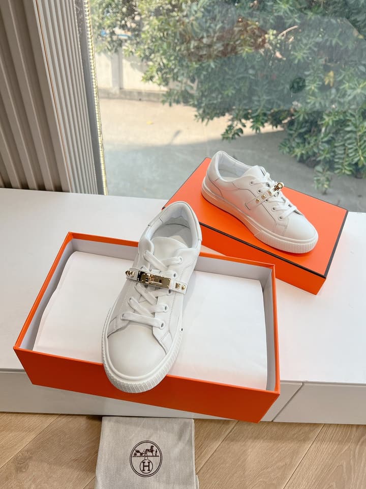 Hermès Bouncing Men's Sneakers in Black Leather