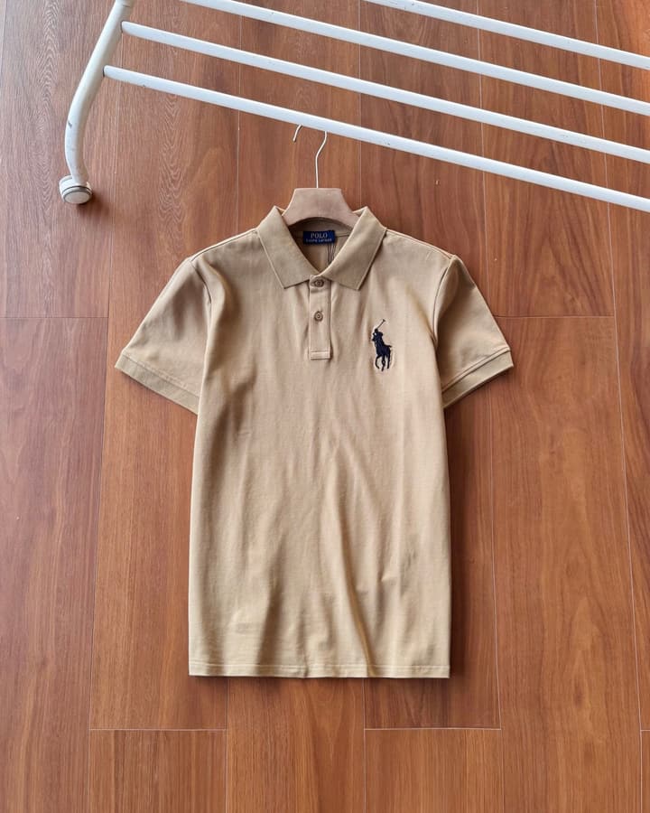 Ralph Lauren Large Logo Cotton Polo Shirt in Army Green