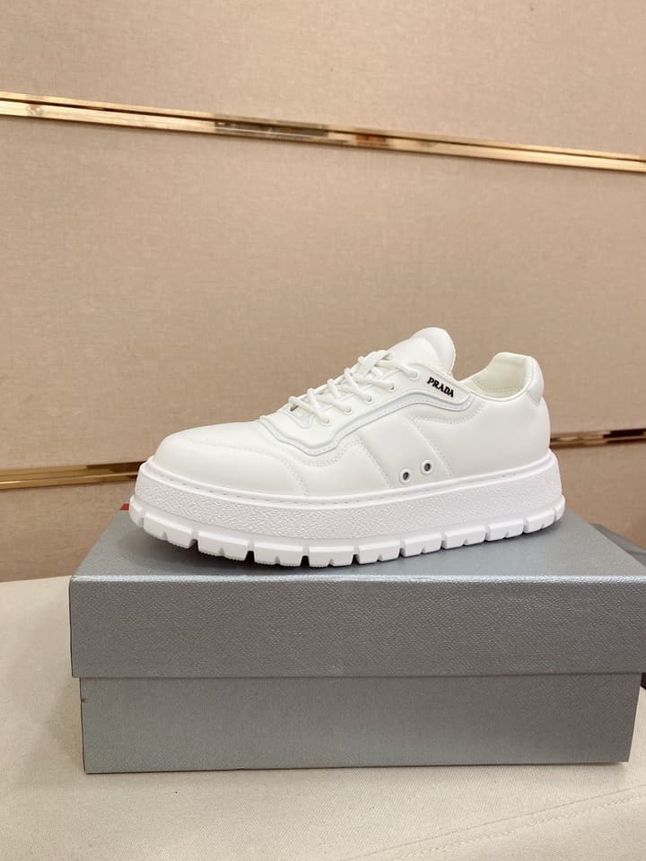 Prada Men's Waterproof Air Cushion Sneakers in Dark Grey