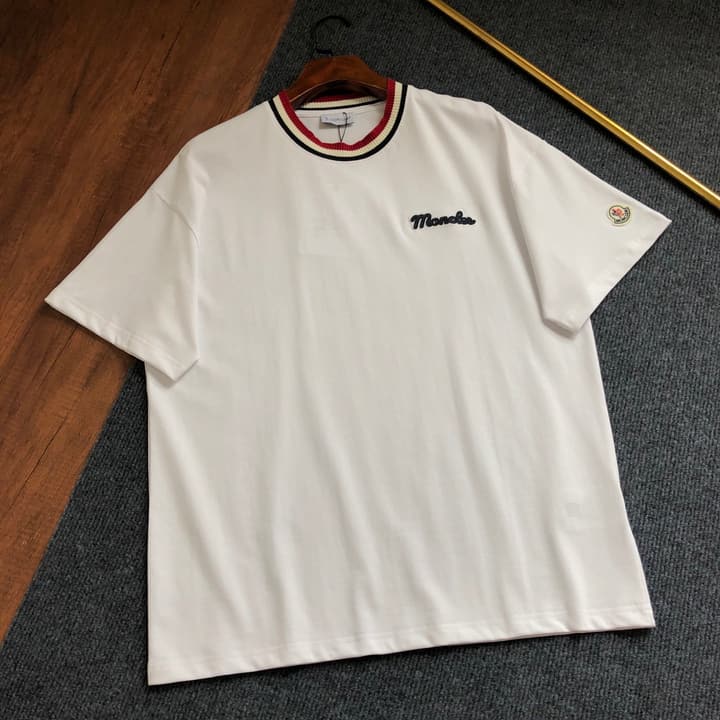 Moncler Embroidered Logo Crewneck T-Shirt – 2026SS in Black