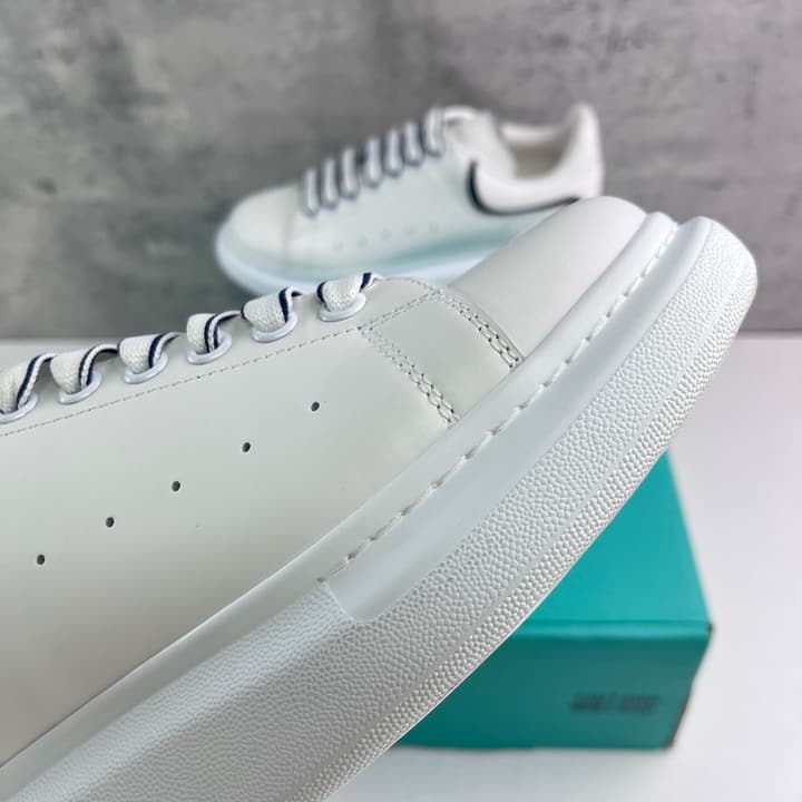 Alexander McQueen Oversized Platform Sneakers in All White Textured