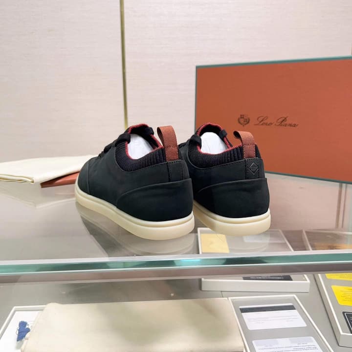 Loro Piana Classic Loafers in Midnight Black Suede