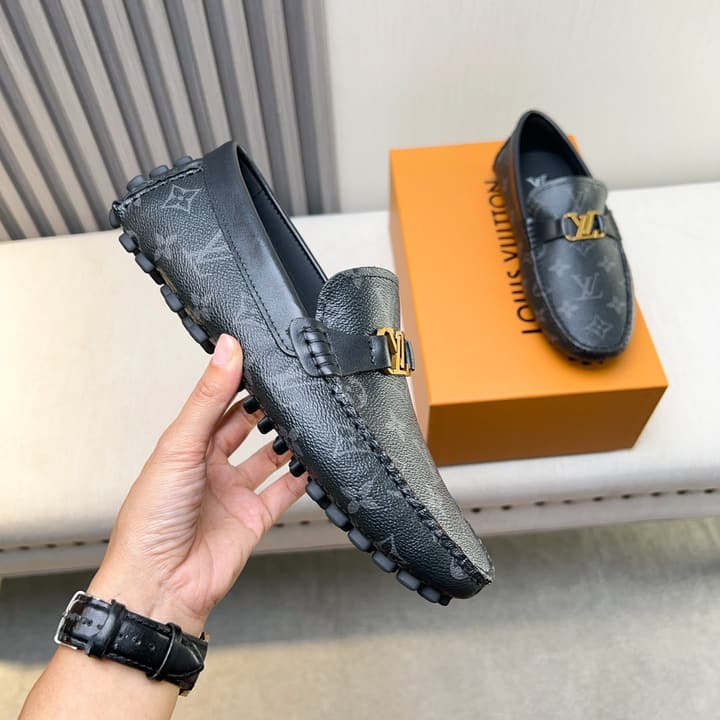Louis Vuitton Monte Carlo Moccasin Loafers in Black Smooth Leather