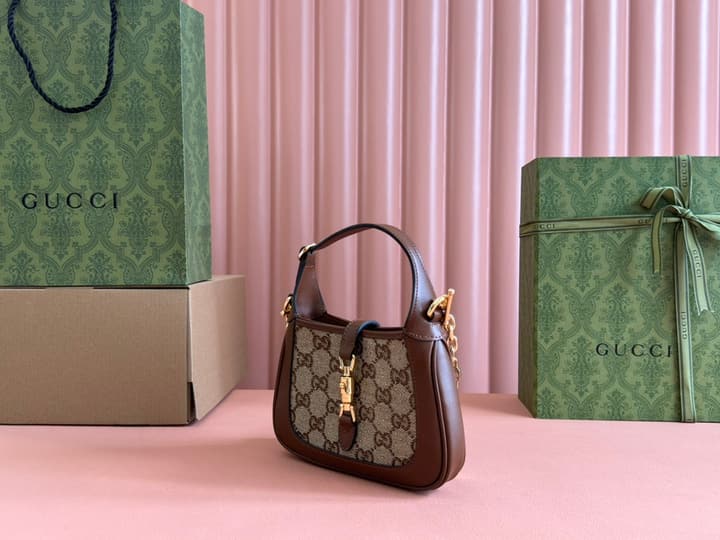 Gucci Jackie 1961 Lizard Rhinestone Tote Bag