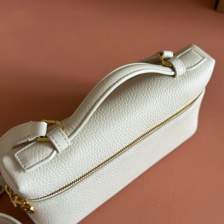 Loro Piana Extra Pocket L19 Crossbody Bag in Cream Gold Hardware