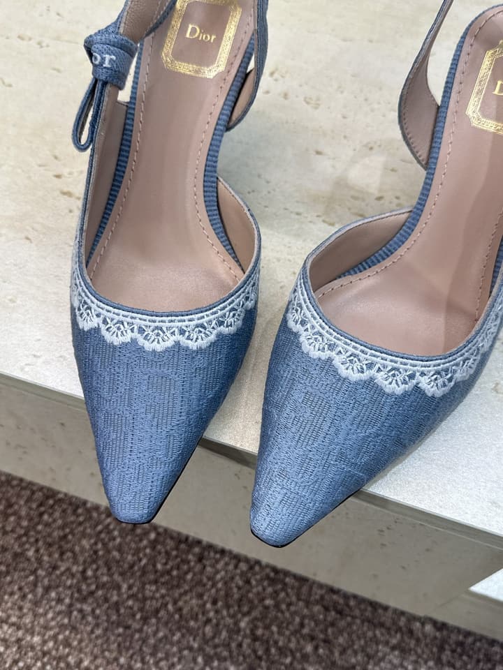 Dior J'Adior Dentelle Slingback Heels – 2026 Early Spring Haute Couture Collection in Beige