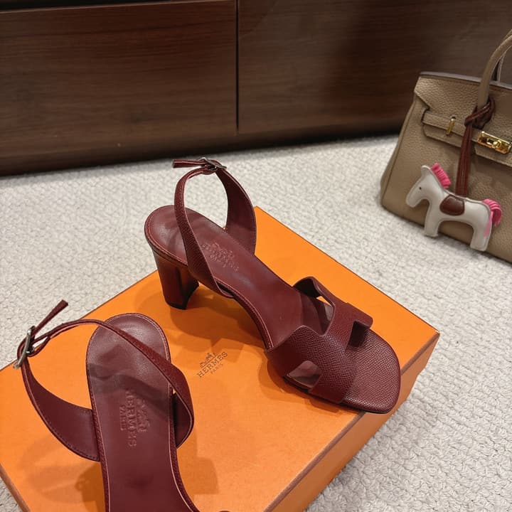 Hermès Eremite 80 Heeled Sandals in Blush Pink