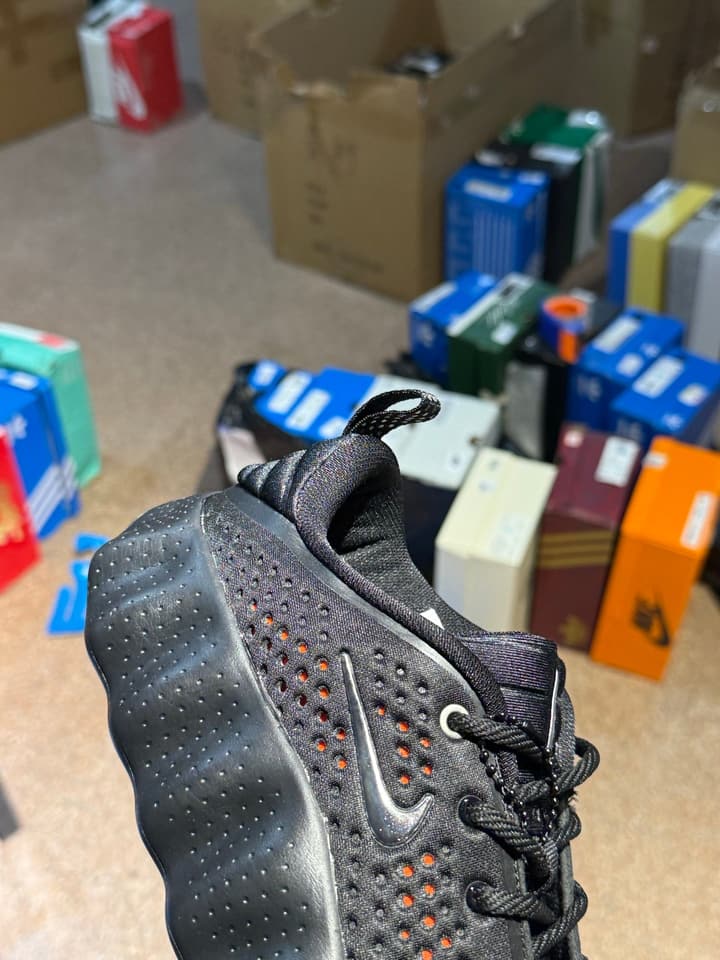 Nike Mind 002 Black Tech Training Shoes in Black With Orange Accents