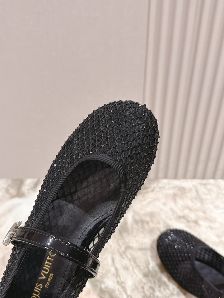 Louis Vuitton Ballet Flats – 2025SS in Black