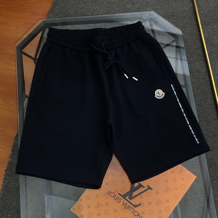 Moncler Spliced Logo Casual Shorts – 2026SS in Classic Black