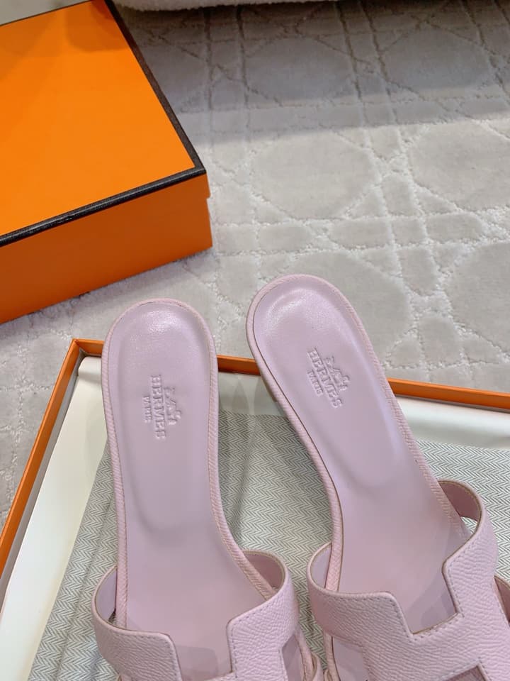 Hermès H-Heeled Sandals in Tan